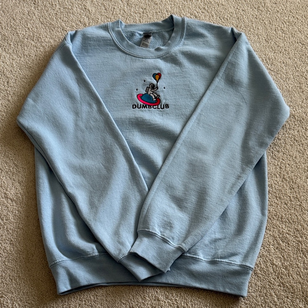 DumbClub Light Blue Men's Crewneck Sweatshirt